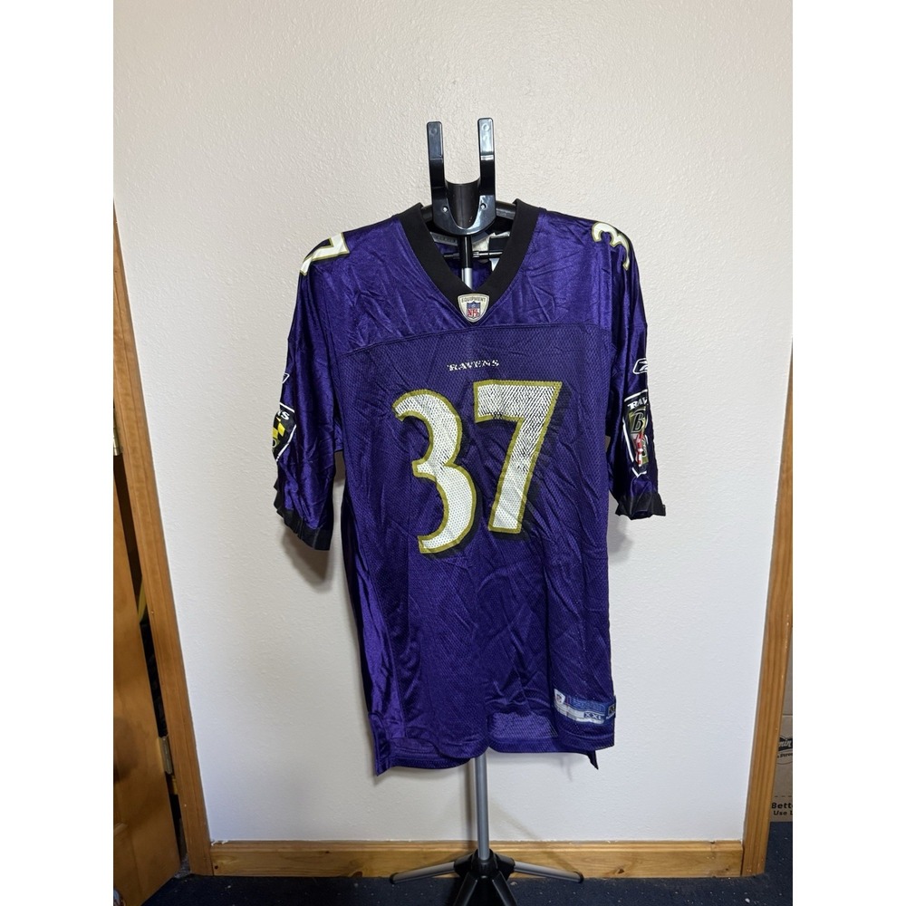 Vintage Reebok Baltimore‎ Ravens Deion Sanders #37 Jersey XXL NFL Purple